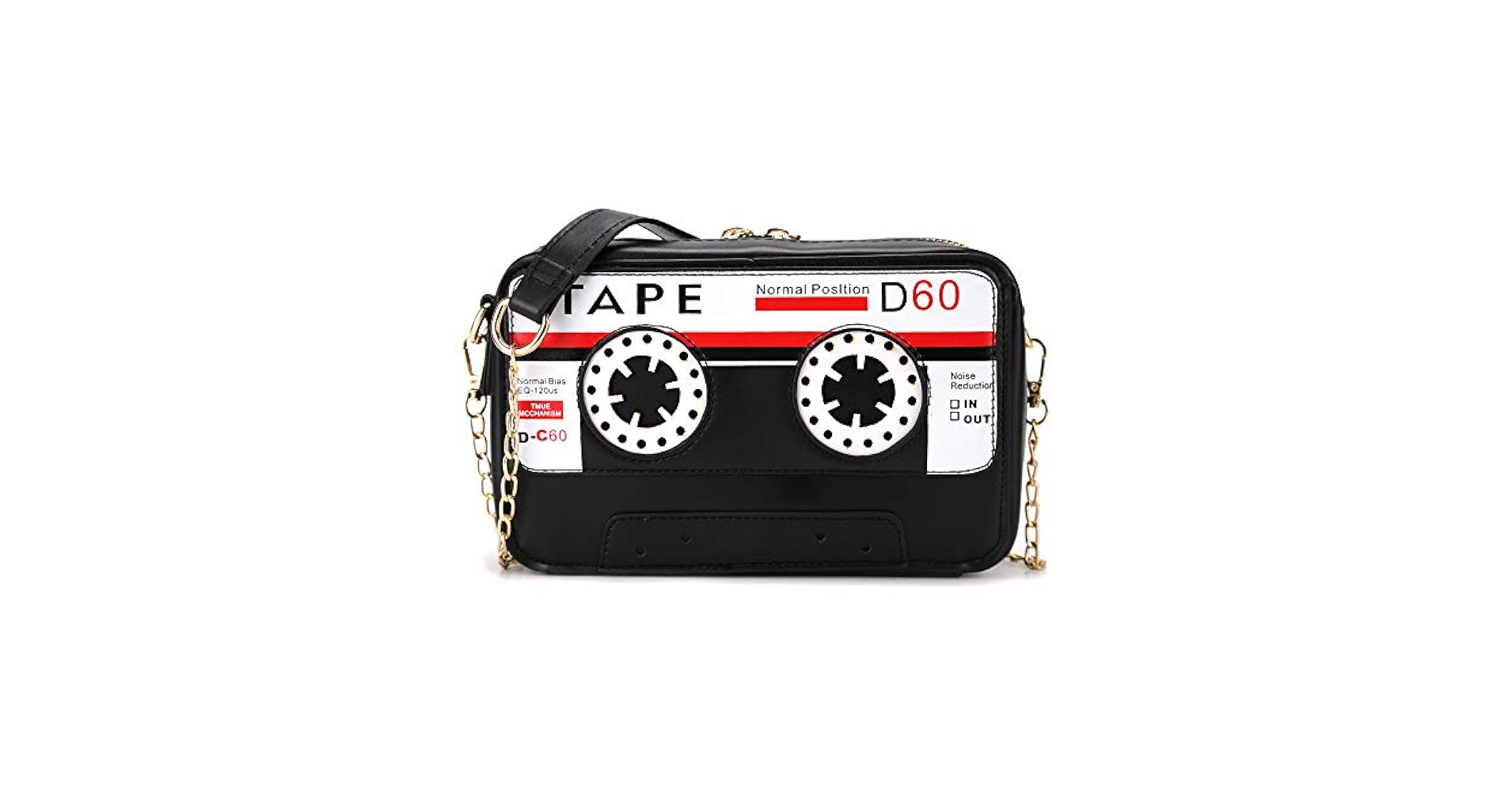QiMing Retro Tape Shaped Evening Purse,PU Audio Cassette